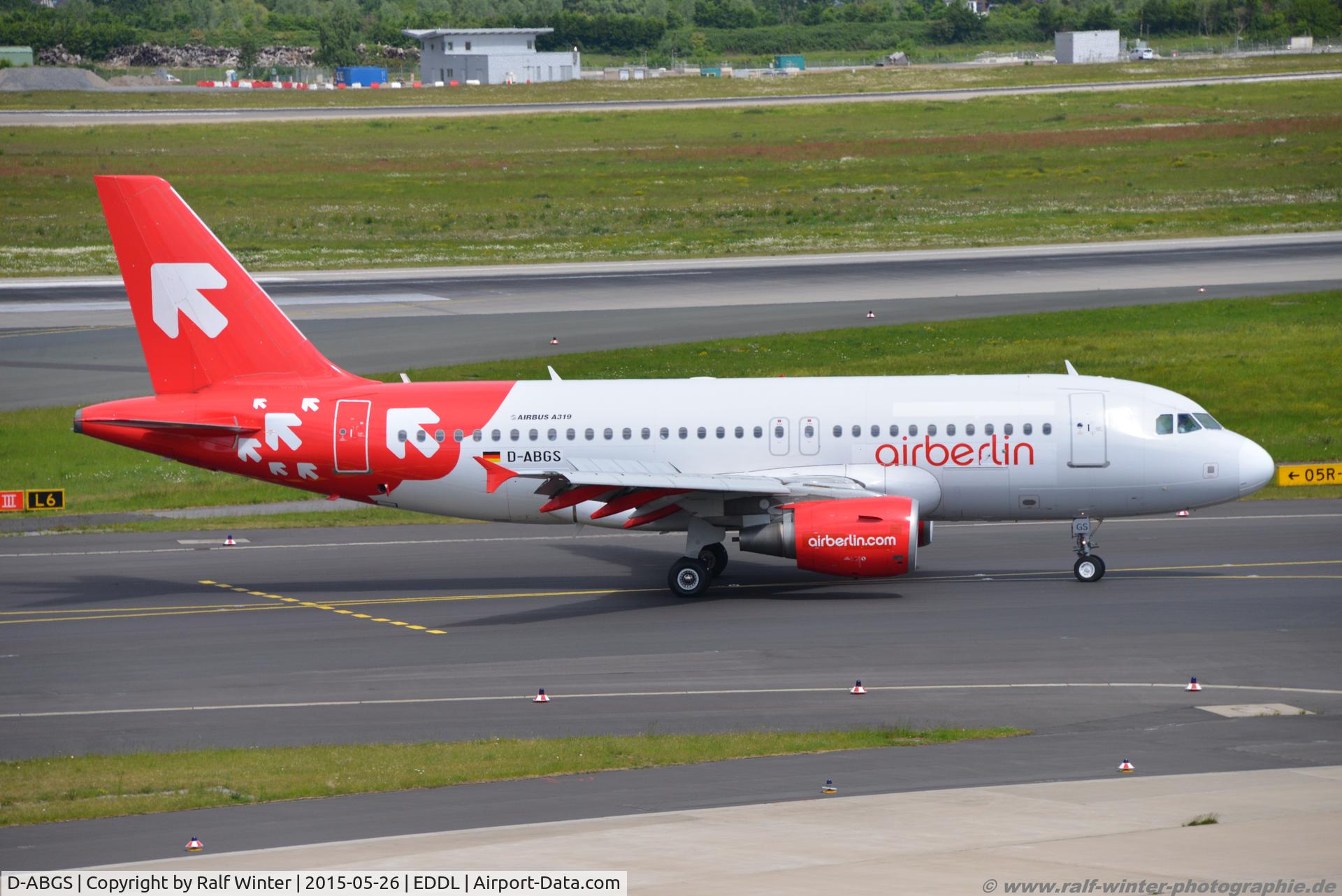 D-ABGS, 2009 Airbus A319-112 C/N 3865, Airbus A319-112 AB BER Air Berlin  OLT Express Poland livery - 3865 -D-ABGS - 26.05.2015 - DUS