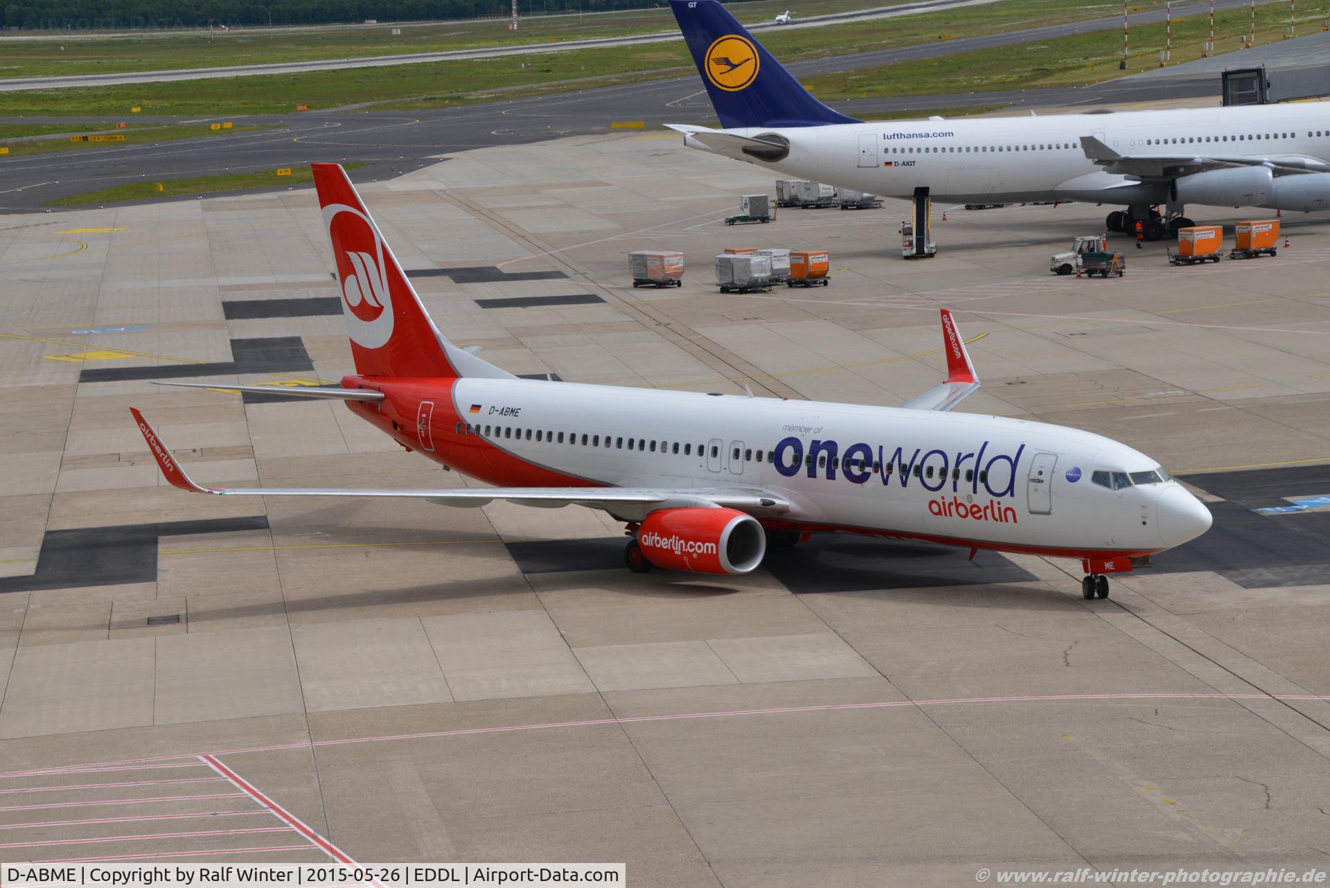 D-ABME, 2012 Boeing 737-86J C/N 37766, Boeing 737-86J(W) - AB BER Air Berlin 'One World' - 37766 - D-ABME - 26.05.2015 - DUS