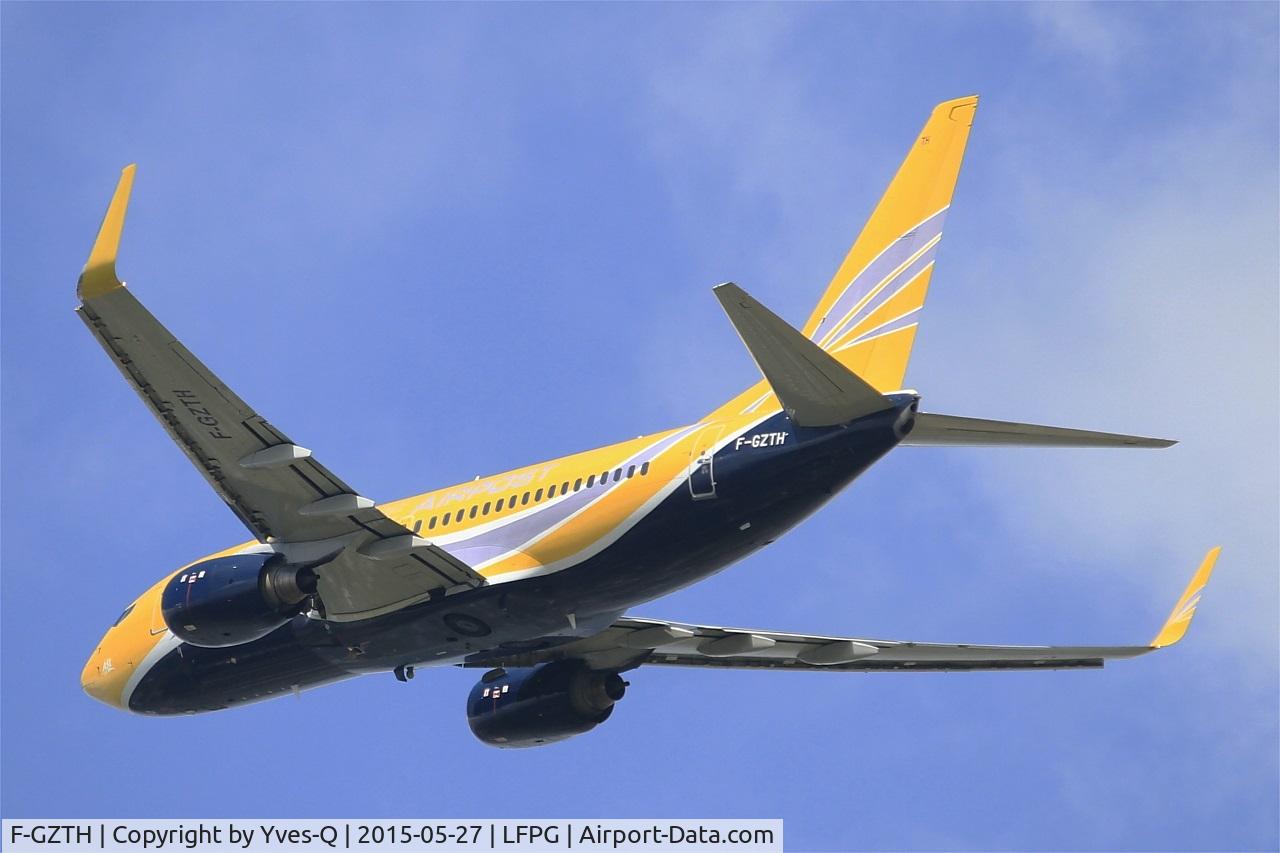 F-GZTH, 1999 Boeing 737-73S C/N 29081, Boeing 737-73S, Take off rwy 27L, Roissy Charles De Gaulle airport (LFPG-CDG)