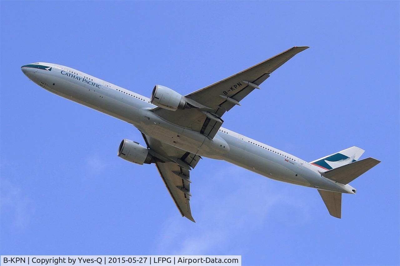 B-KPN, 2009 Boeing 777-367/ER C/N 36165, Boeing 777-367ER, Take off rwy 27L, Roissy Charles De Gaulle airport (LFPG-CDG)