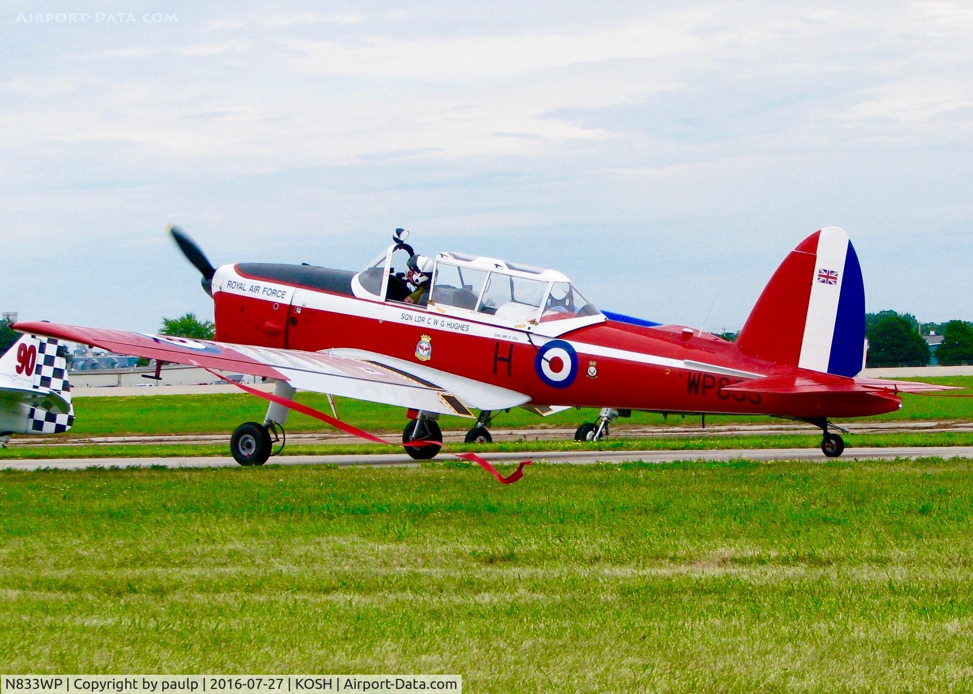 N833WP, 1952 De Havilland DHC-1 Chipmunk T.10 C/N C1/0714, At Oshkosh.