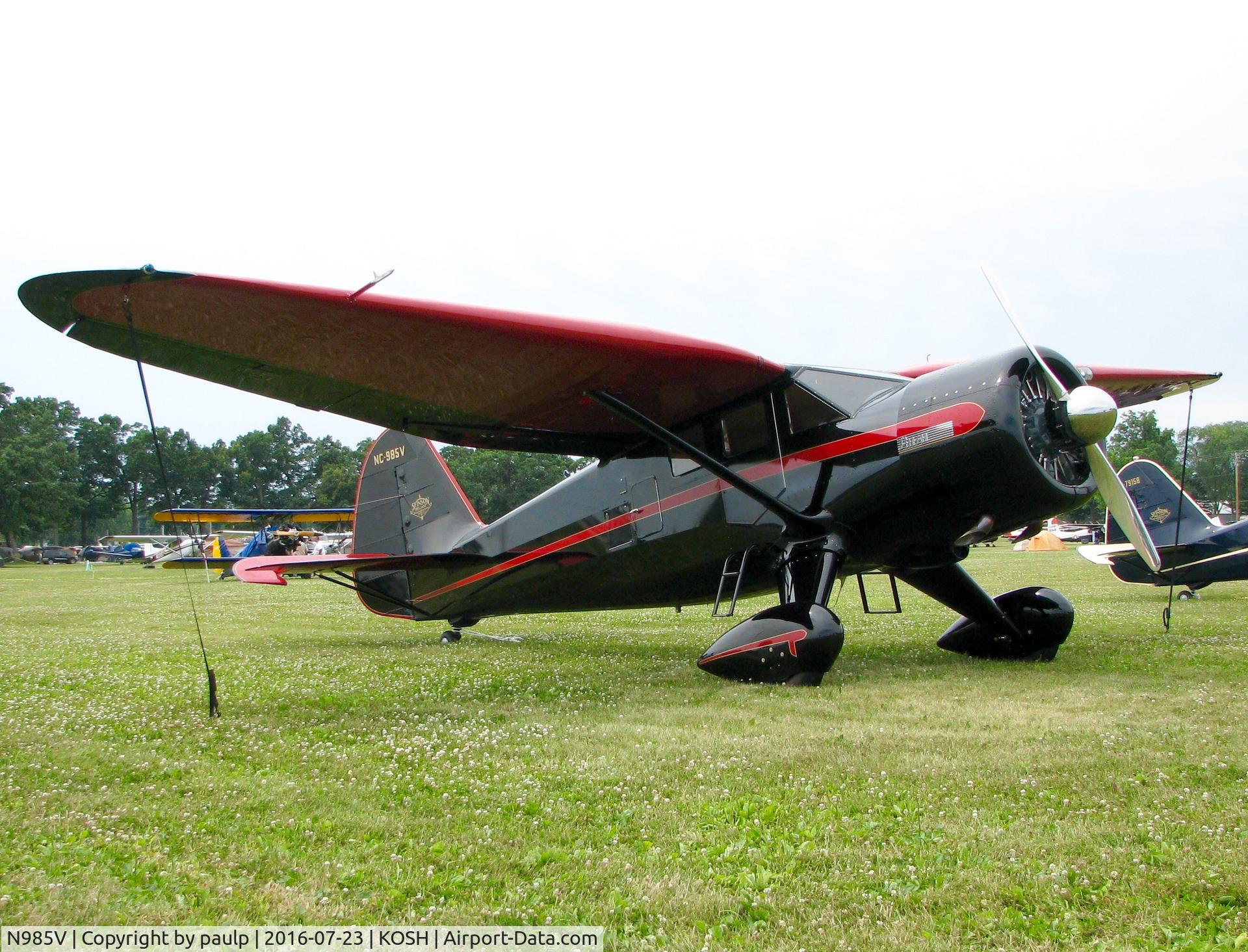 N985V, 1946 Stinson V77 (AT-19) Reliant C/N 77-70, At Oshkosh.