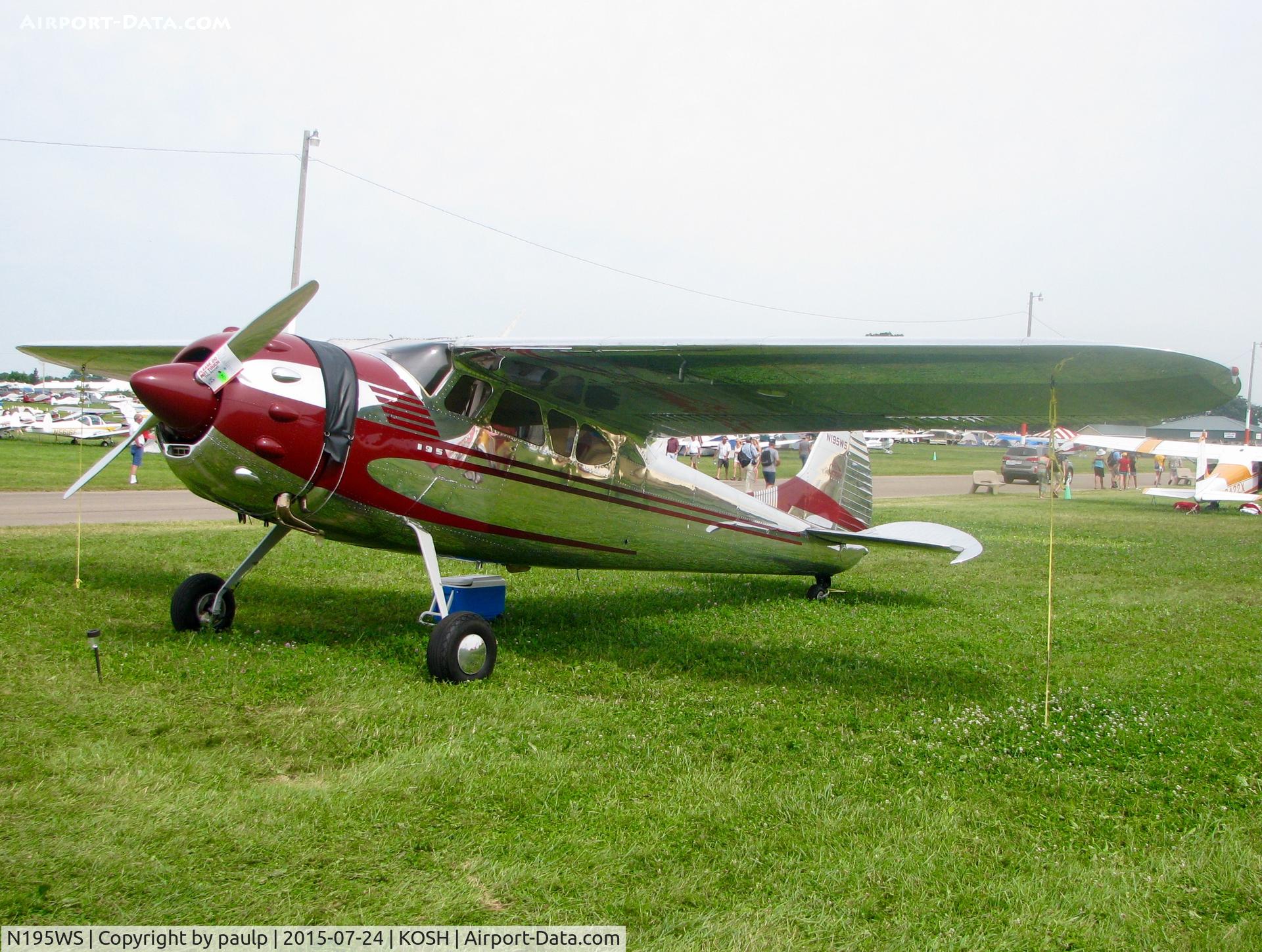 N195WS, 1952 Cessna 195B Businessliner C/N 7908, At Oshkosh.