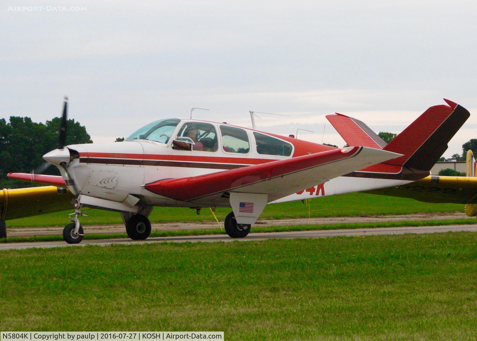 N5804K, 1965 Beech S35 Bonanza C/N D-7831, At Oshkosh.