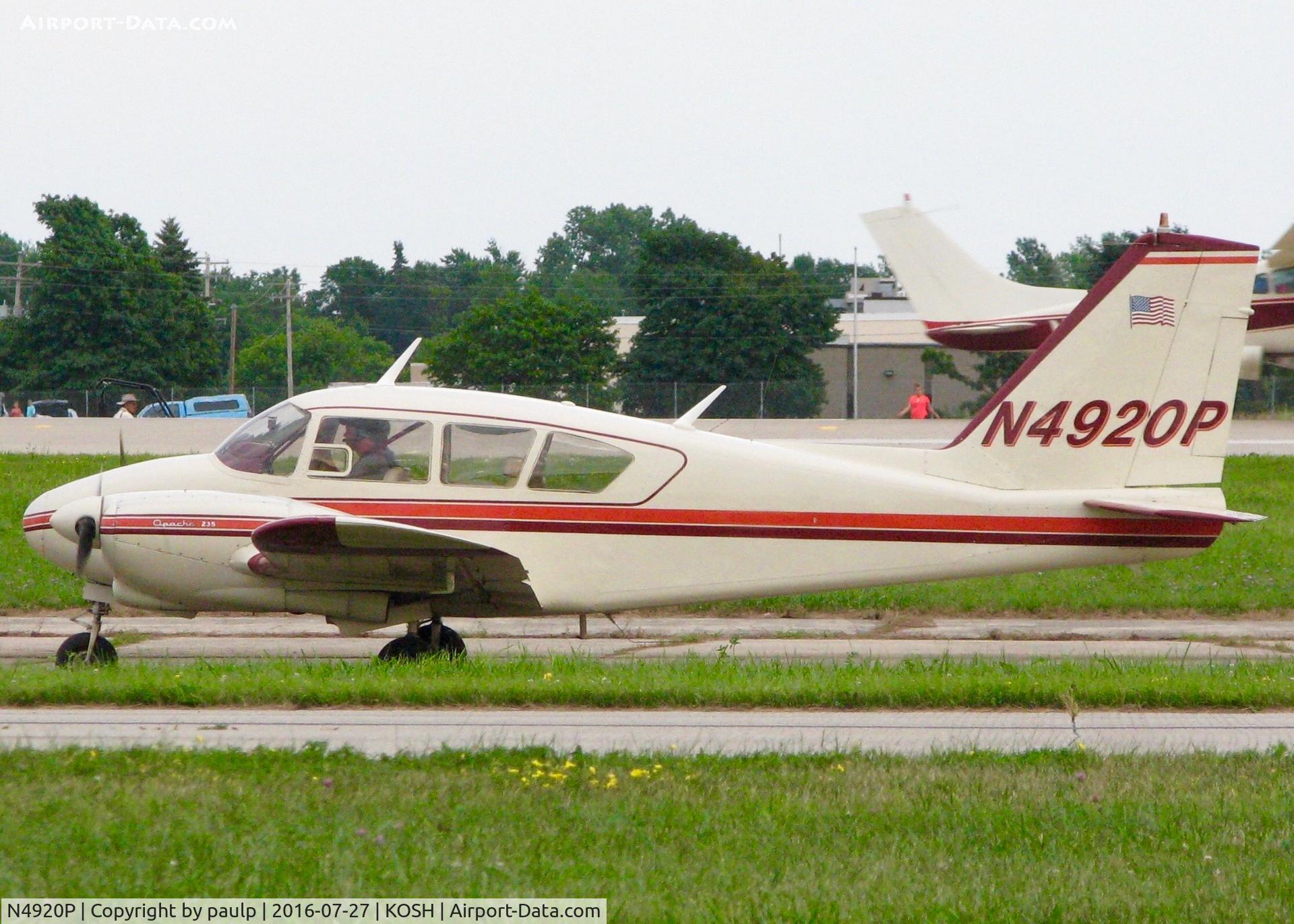 N4920P, 1962 Piper PA-23-235 Apache C/N 27-510, At Oshkosh.