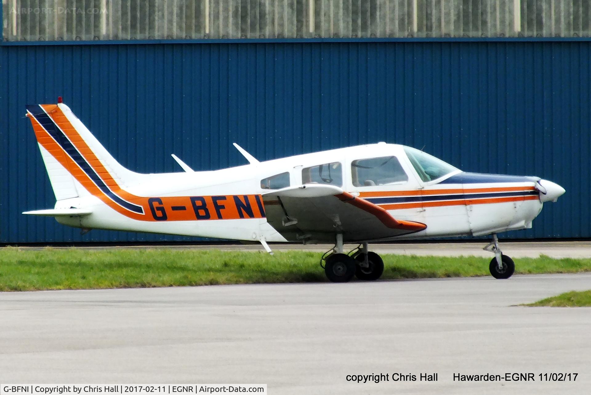 G-BFNI, 1977 Piper PA-28-161 Cherokee Warrior II C/N 28-7816215, at Hawarden
