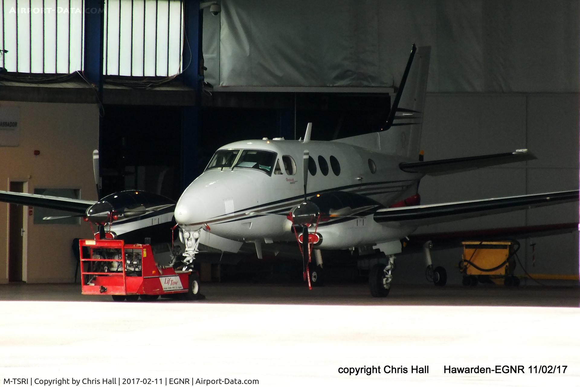 M-TSRI, Hawker Beechcraft C90GTI King Air C/N LJ-2033, at Hawarden