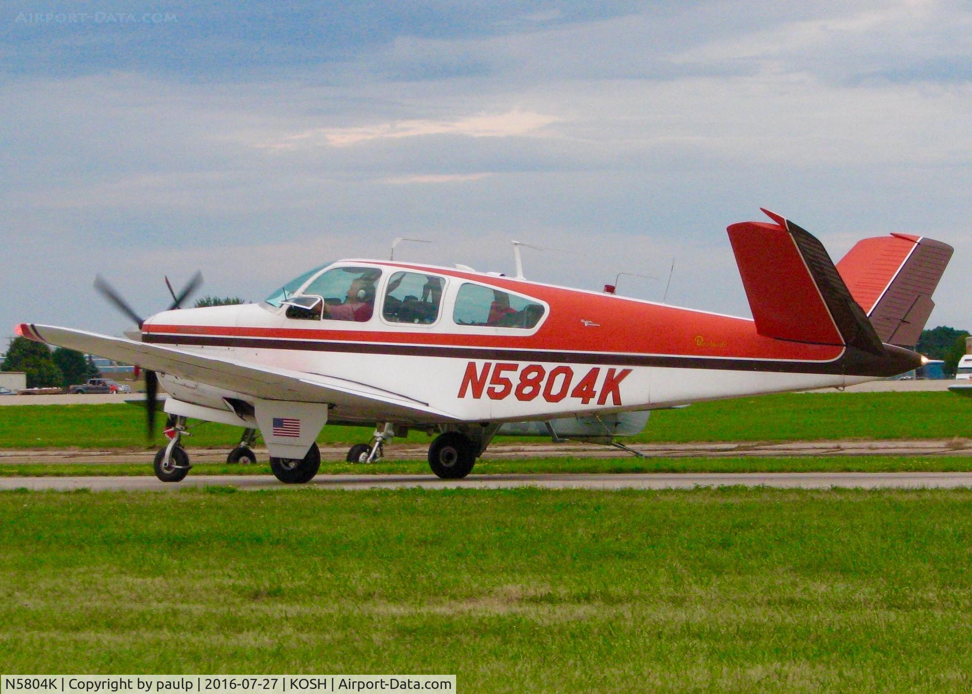 N5804K, 1965 Beech S35 Bonanza C/N D-7831, At Oshkosh.