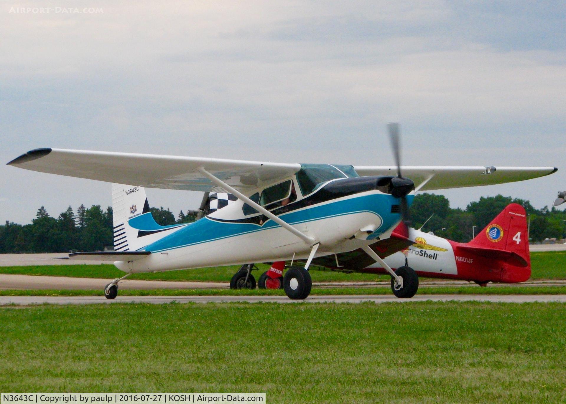 N3643C, Cessna 180 C/N 31141, At Oshkosh.