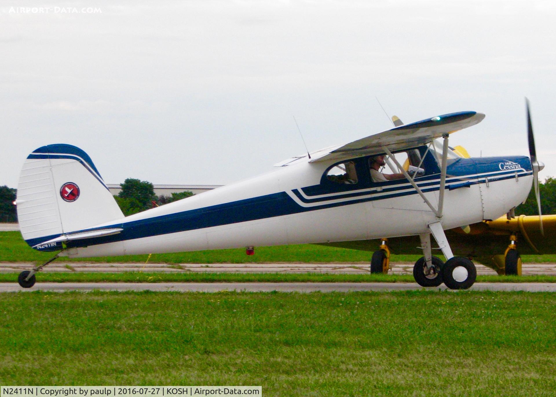 N2411N, 1947 Cessna 140 C/N 12660, At Oshkosh.