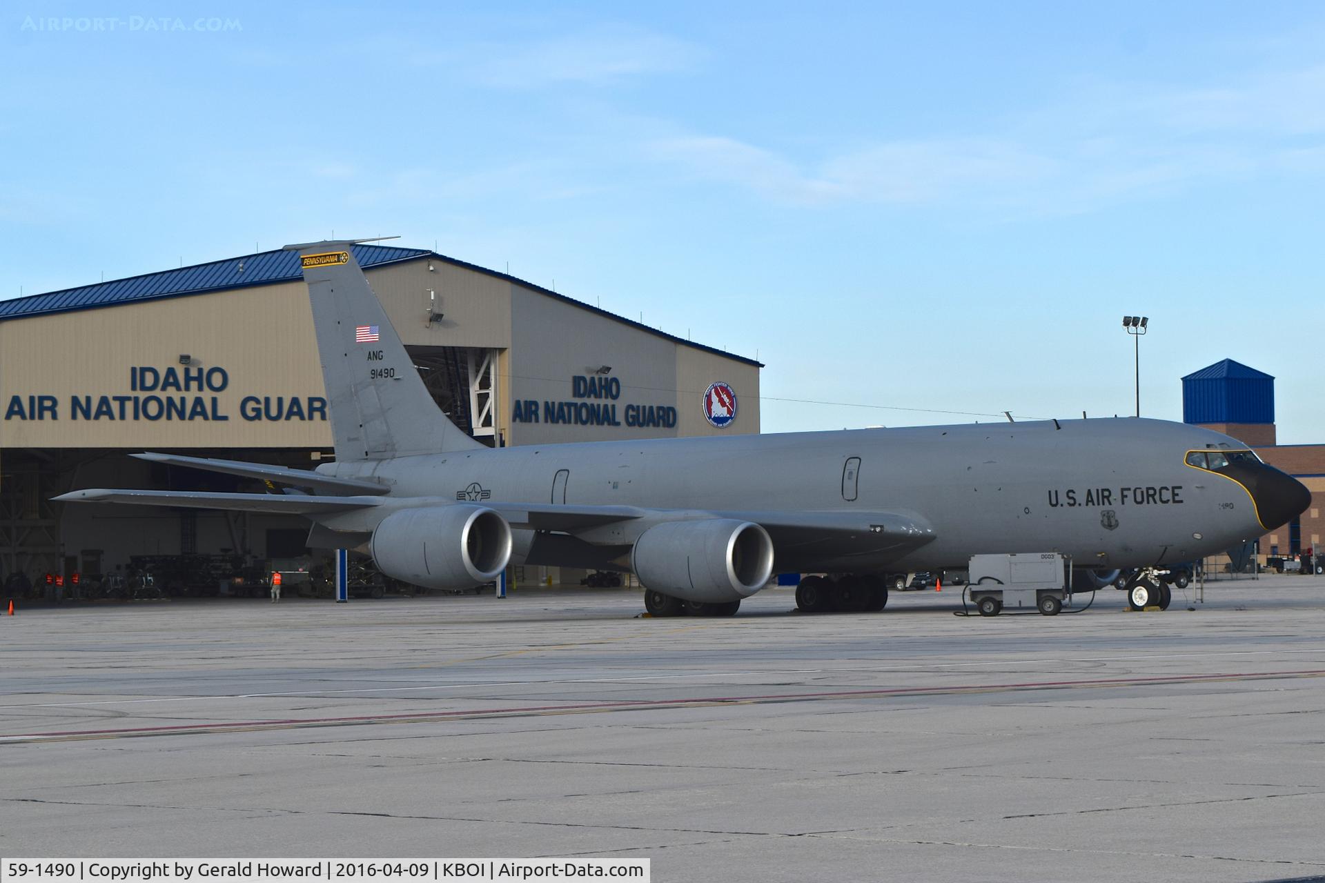 59-1490, 1959 Boeing KC-135T Stratotanker C/N 17978, 171st ARW, Pennsylvania ANG, Pittsburgh ANG Base. At BOI to assist in Idaho ANG deployment to Middle East.