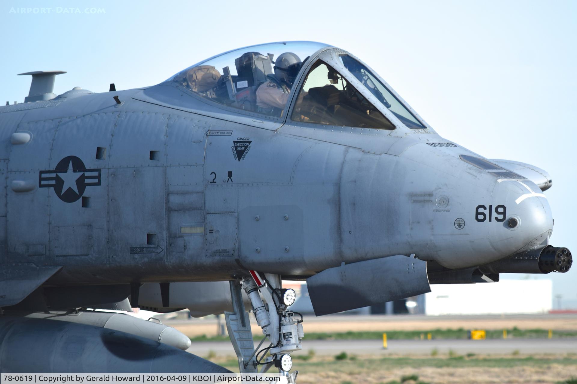 78-0619, 1978 Fairchild Republic A-10C Thunderbolt II C/N A10-0239, Just prior to taking RWY 28L for Mid East deployment.  190th Fighter Sq., 124th Fighter Wing, Idaho ANG.