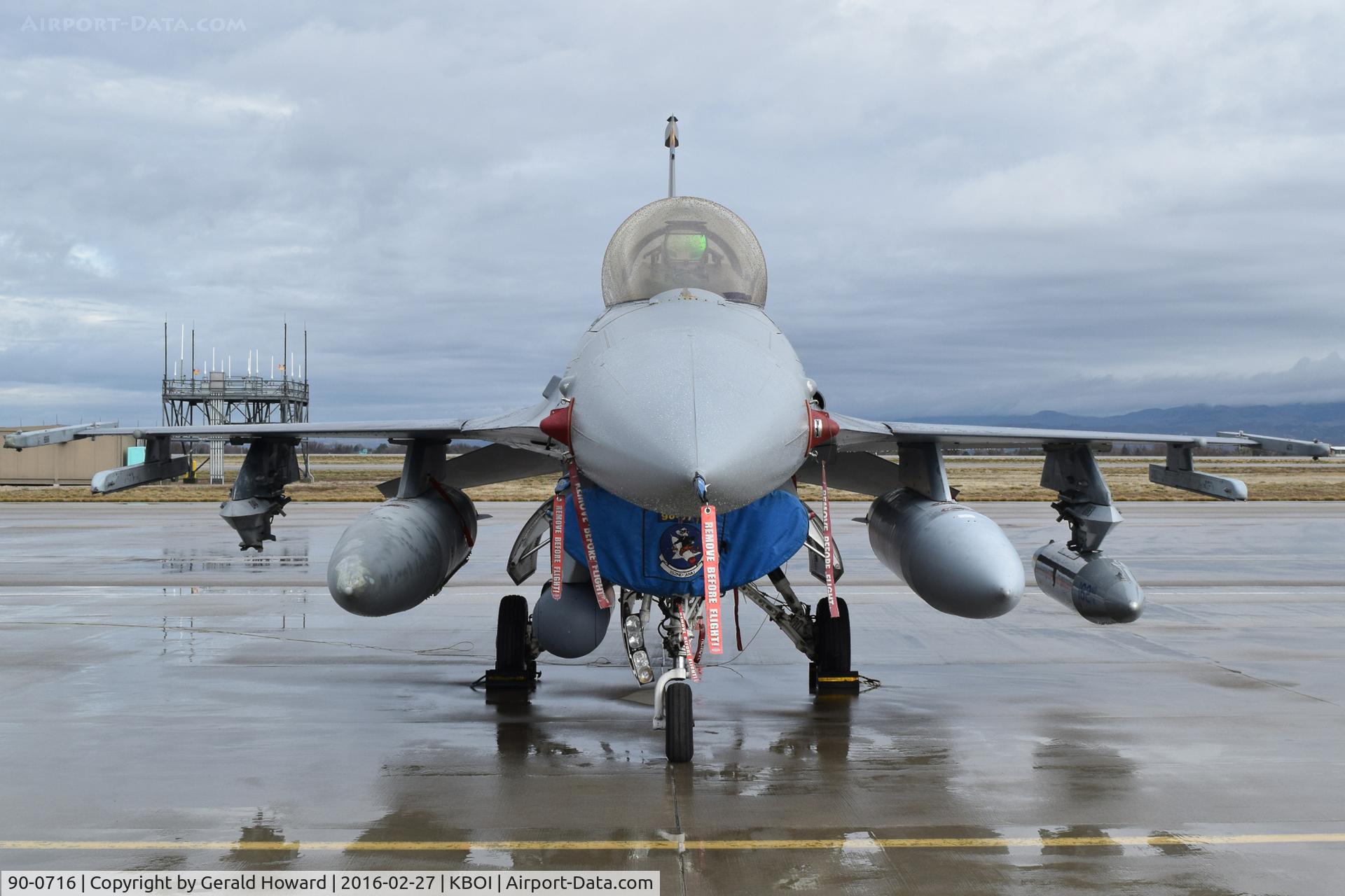 90-0716, General Dynamics F-16C C/N 1C-324, Parked on south GA ramp.  162nd Fighter Wing, AZ ANG.