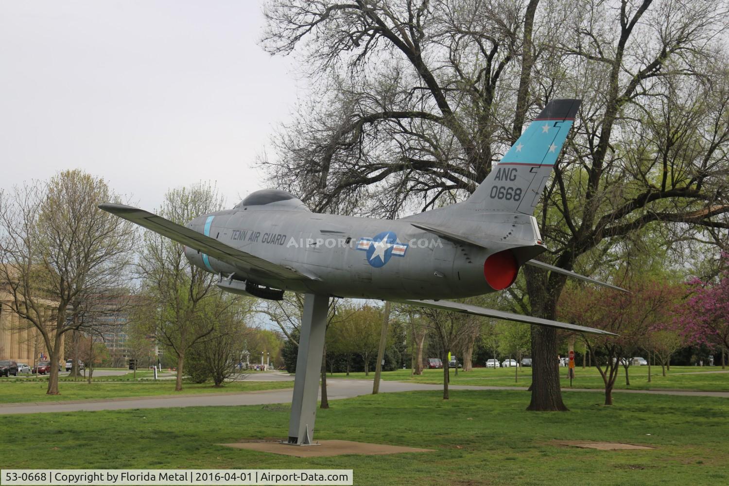 53-0668, 1953 North American F-86L Sabre C/N 201-112, F-86L Sabre in Nashville TN