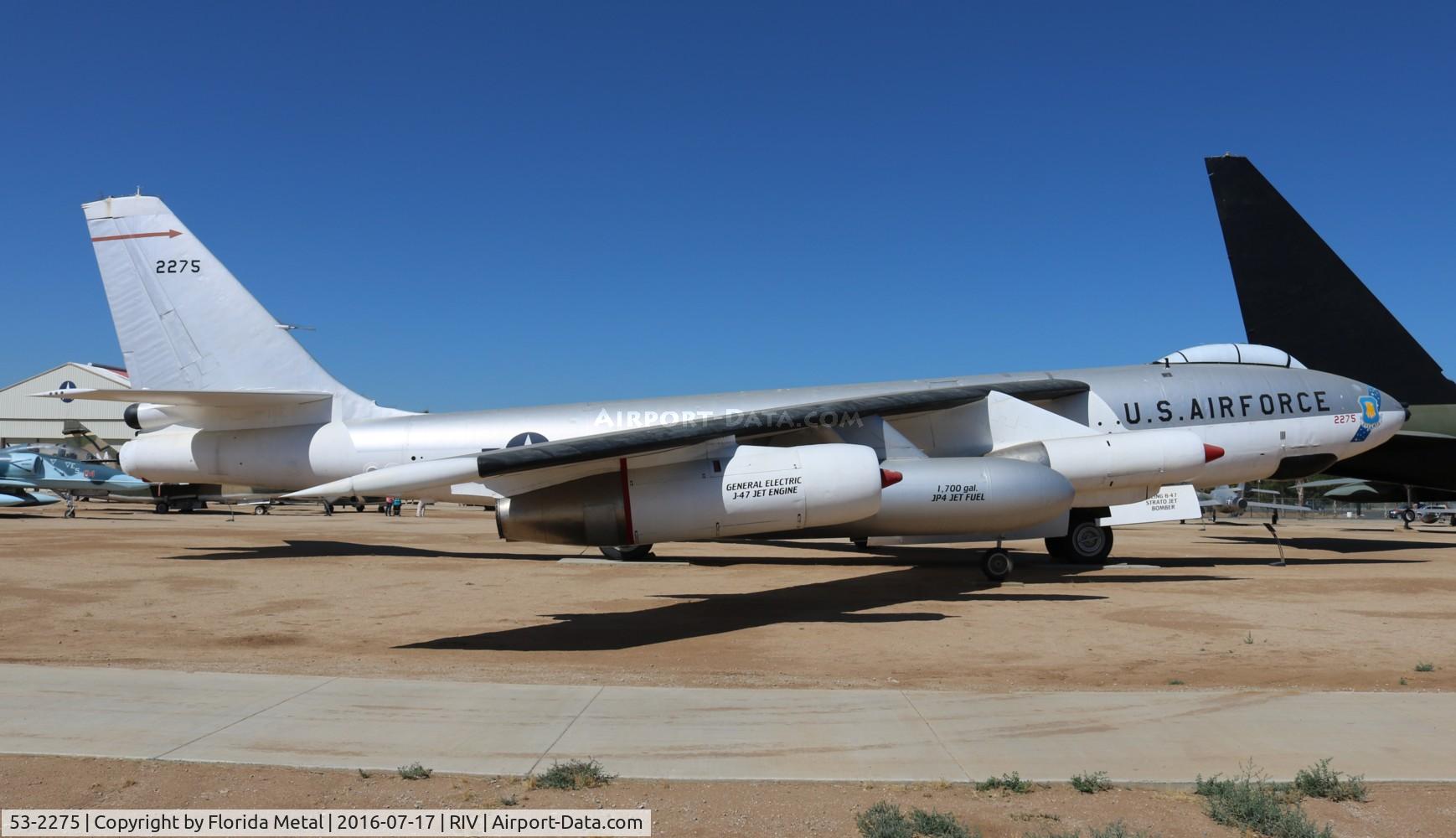 53-2275, 1953 Boeing B-47E Stratojet C/N 4501088, B-47E