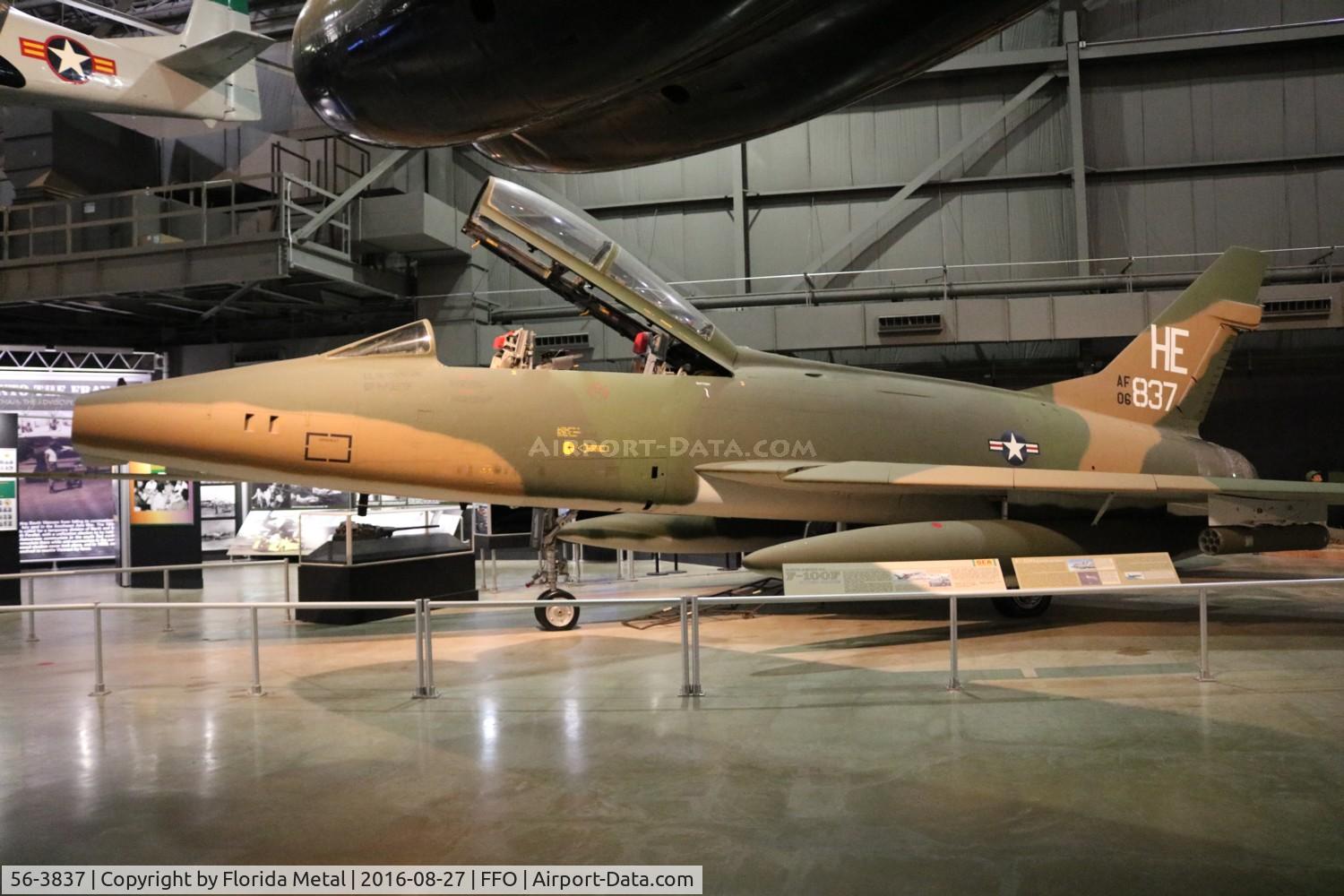 56-3837, 1958 North American F-100F Super Sabre C/N 243-113, F-100F