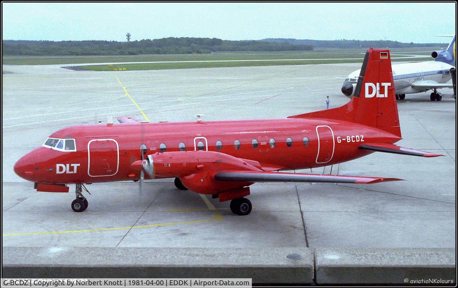 G-BCDZ, 1968 Hawker Siddeley HS-748 Series 2A/227 C/N 1662, Leased to DLT 1981