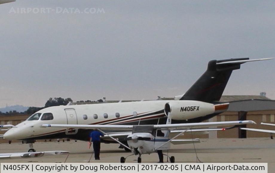 N405FX, 2016 Embraer EMB-545 Legacy 450 C/N 55010009, 2016 Embraer 545 LEGACY 450, two Honeywell HTP7500E 6,540 lbf each, max speed Mach 0.83. Guided taxi by lineman.