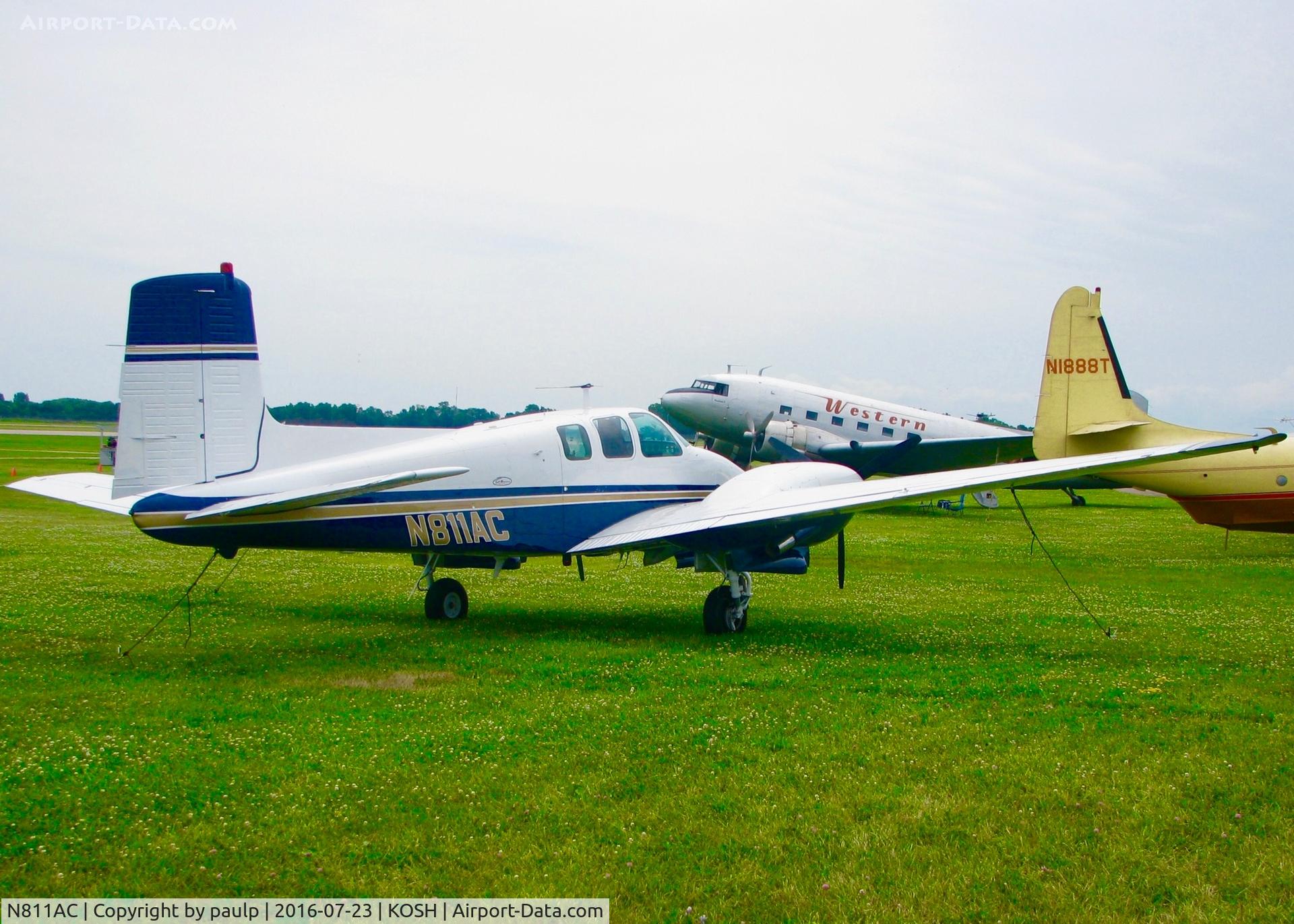 N811AC, 1959 Beech D50C Twin Bonanza C/N DH-239, At Oshkosh.