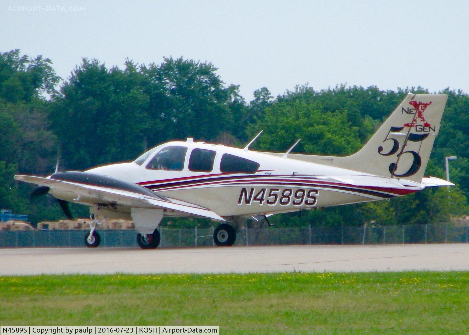N4589S, 1975 Beech 95-B55 (T42A) Baron C/N TC-1902, At Oshkosh.