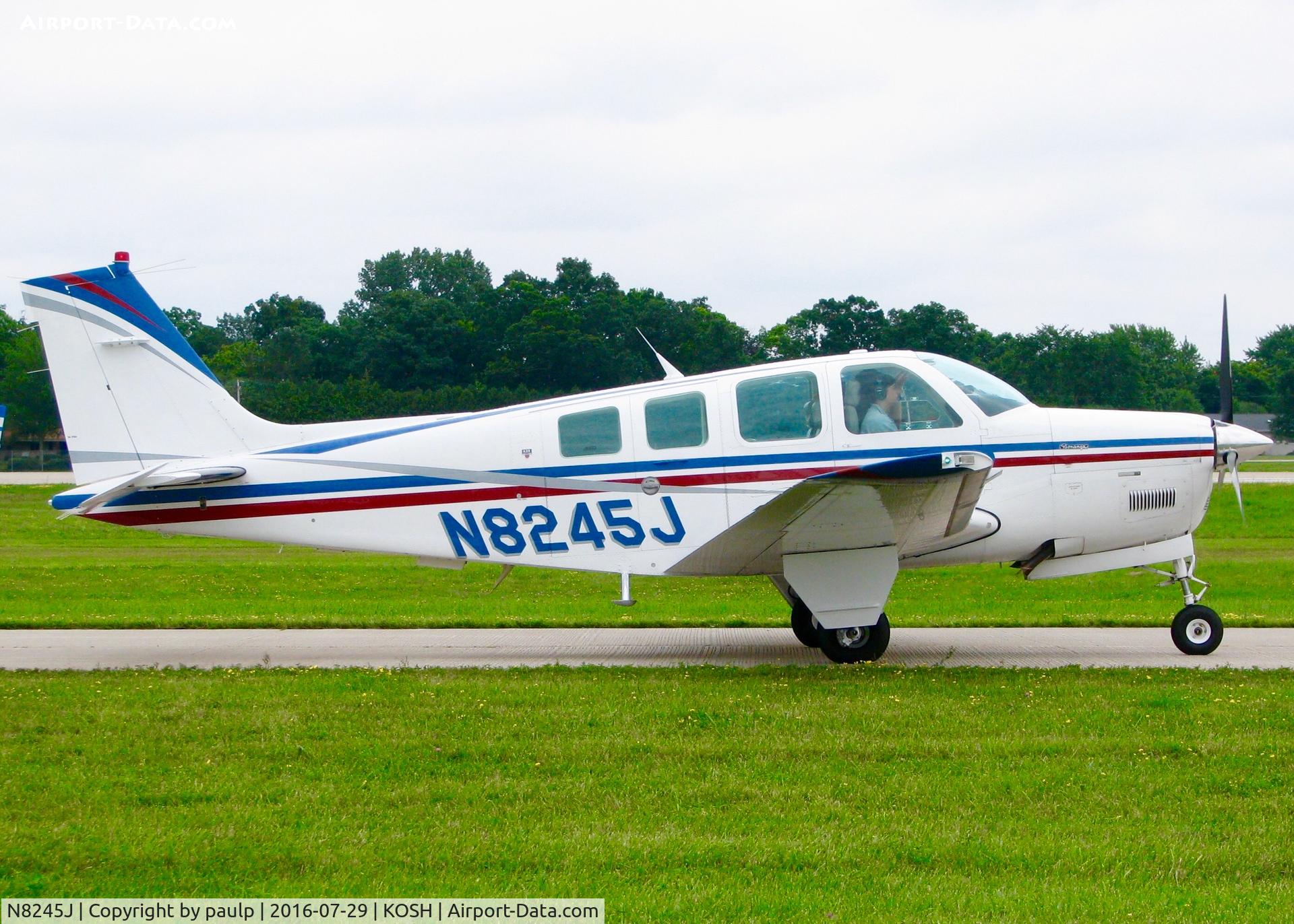 N8245J, 1991 Beech A36 Bonanza 36 C/N E-2650, At Oshkosh.