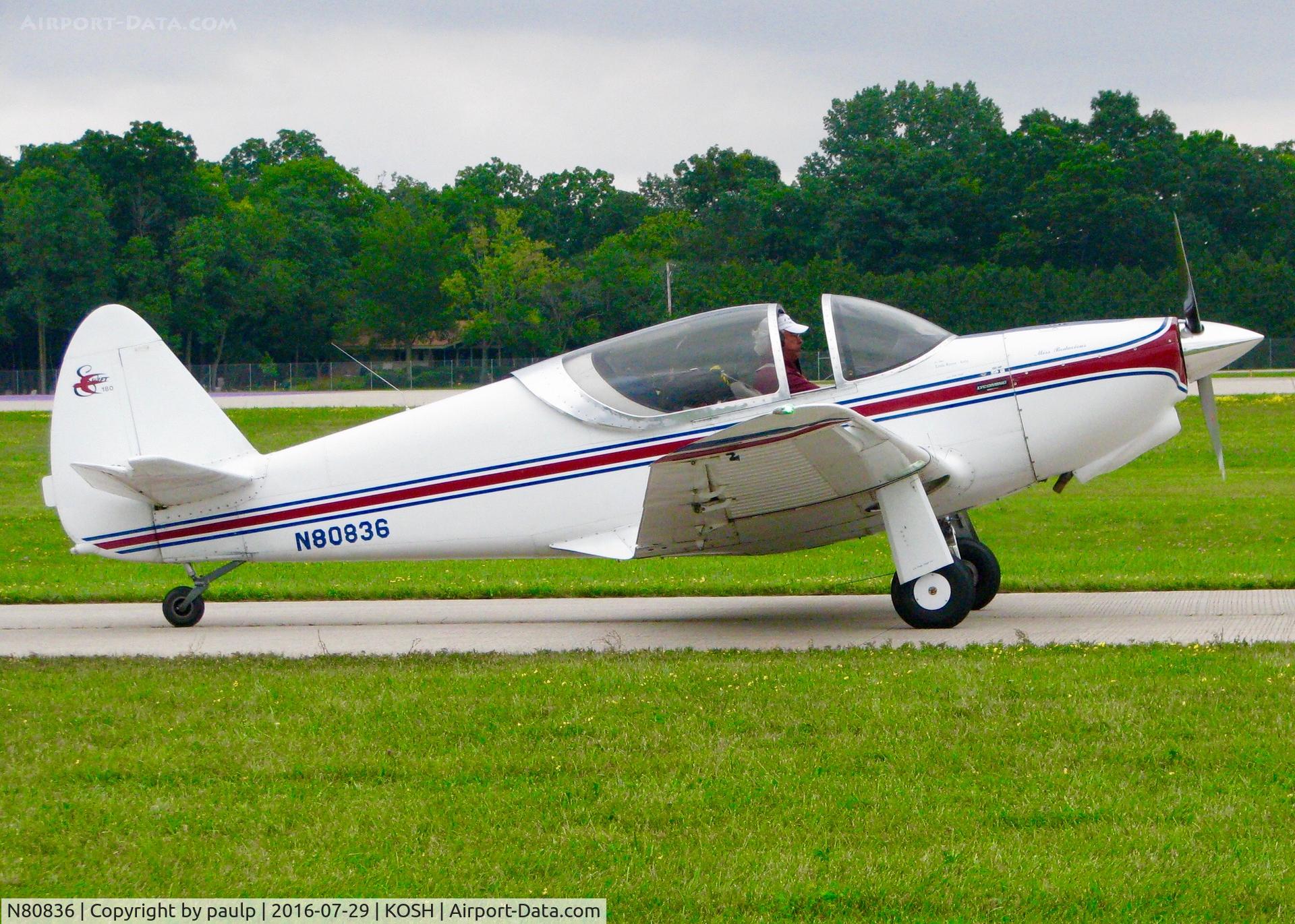 N80836, 1946 Globe GC-1A Swift C/N 239, At Oshkosh.