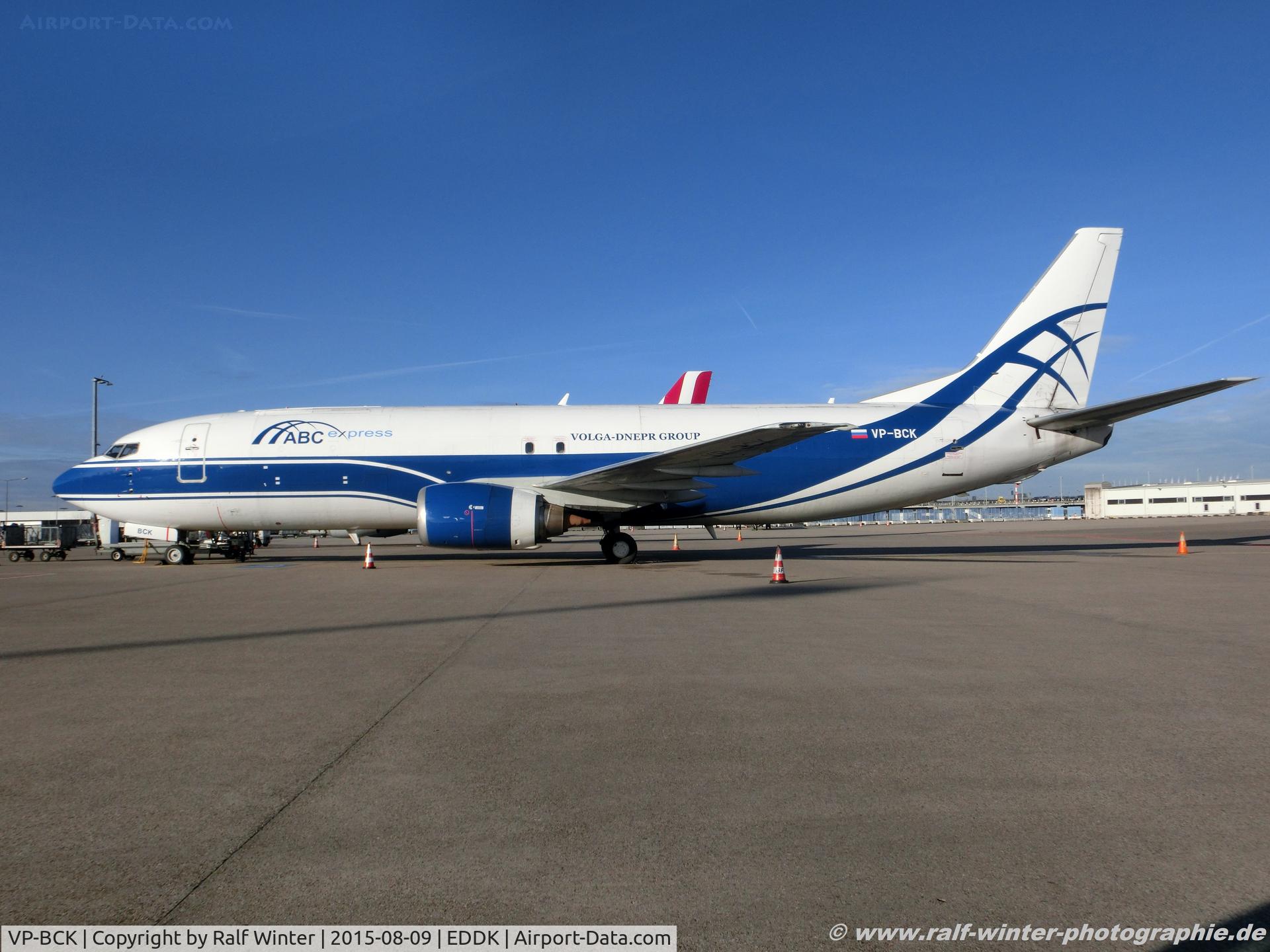 VP-BCK, 1997 Boeing 737-4Q6 C/N 28758, Boeing 737-4Q6SF - V8 VAS Atran - 28758 - VP-BCK - 09.08.2015- CGN