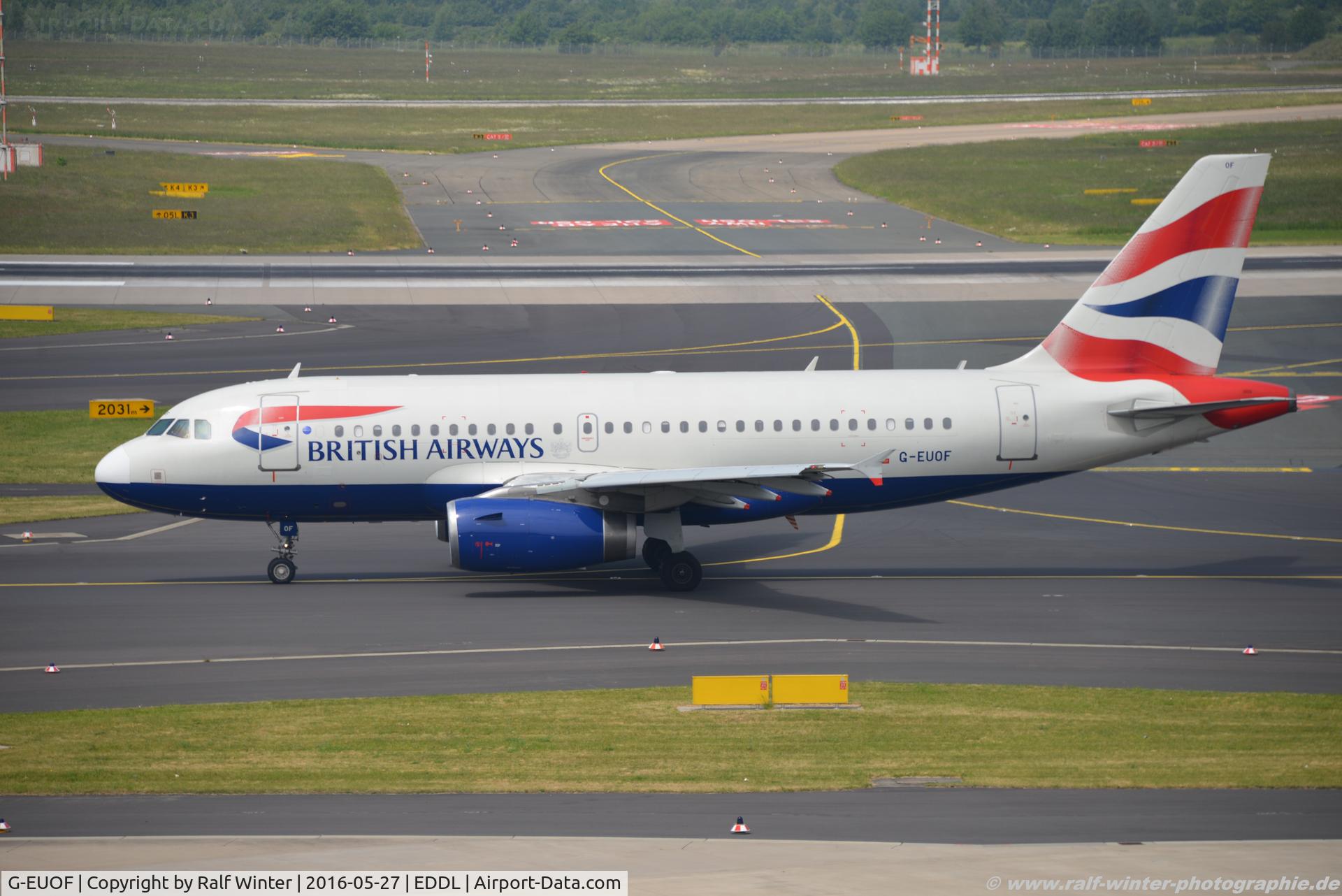 G-EUOF, 2001 Airbus A319-131 C/N 1590, Airbus A319-131 - BA BAW British Airways - 1590 - G-EUOF - 27.05.2016 - DUS