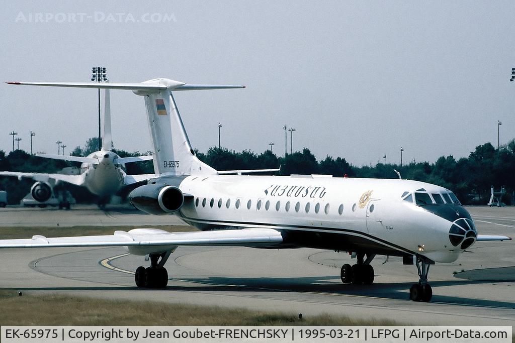 EK-65975, 1973 Tupolev Tu-134A C/N 3352006, Armenia Government departure CDG terminal 1 (now stored by 2000)
