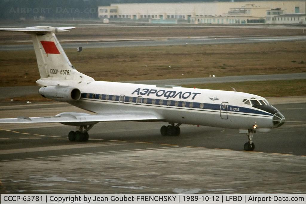 CCCP-65781, 1979 Tupolev Tu-134A-3 C/N 62645, Aeroflot charter from Moscow