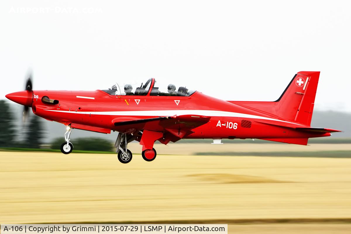 A-106, 2008 Pilatus PC-21 C/N 108, Pilot School Main Base due summerbreak/shut down of Emmen Air Base in July