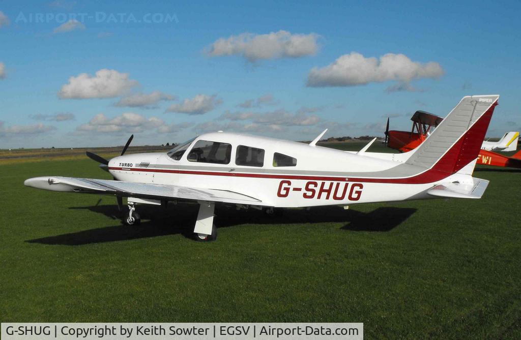G-SHUG, 1977 Piper PA-28R-201T Cherokee Arrow III C/N 28R-7703048, Visiting aircraft