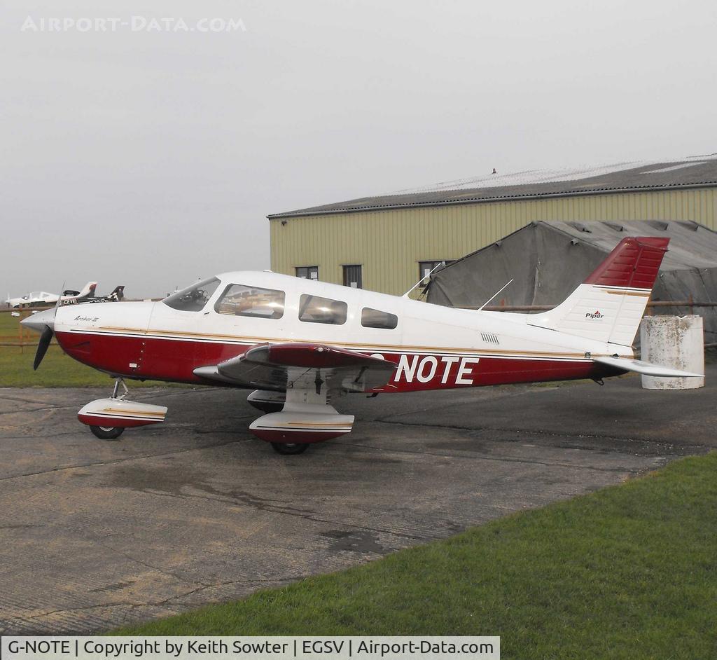 G-NOTE, 1997 Piper PA-28-181 Cherokee Archer III C/N 2843082, Visiting aircraft