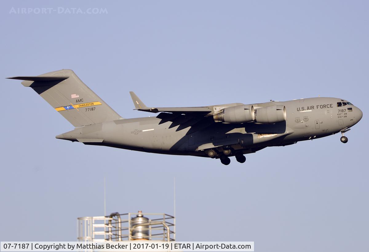 07-7187, 2007 Boeing C-17A Globemaster III C/N P-187, 07-7187