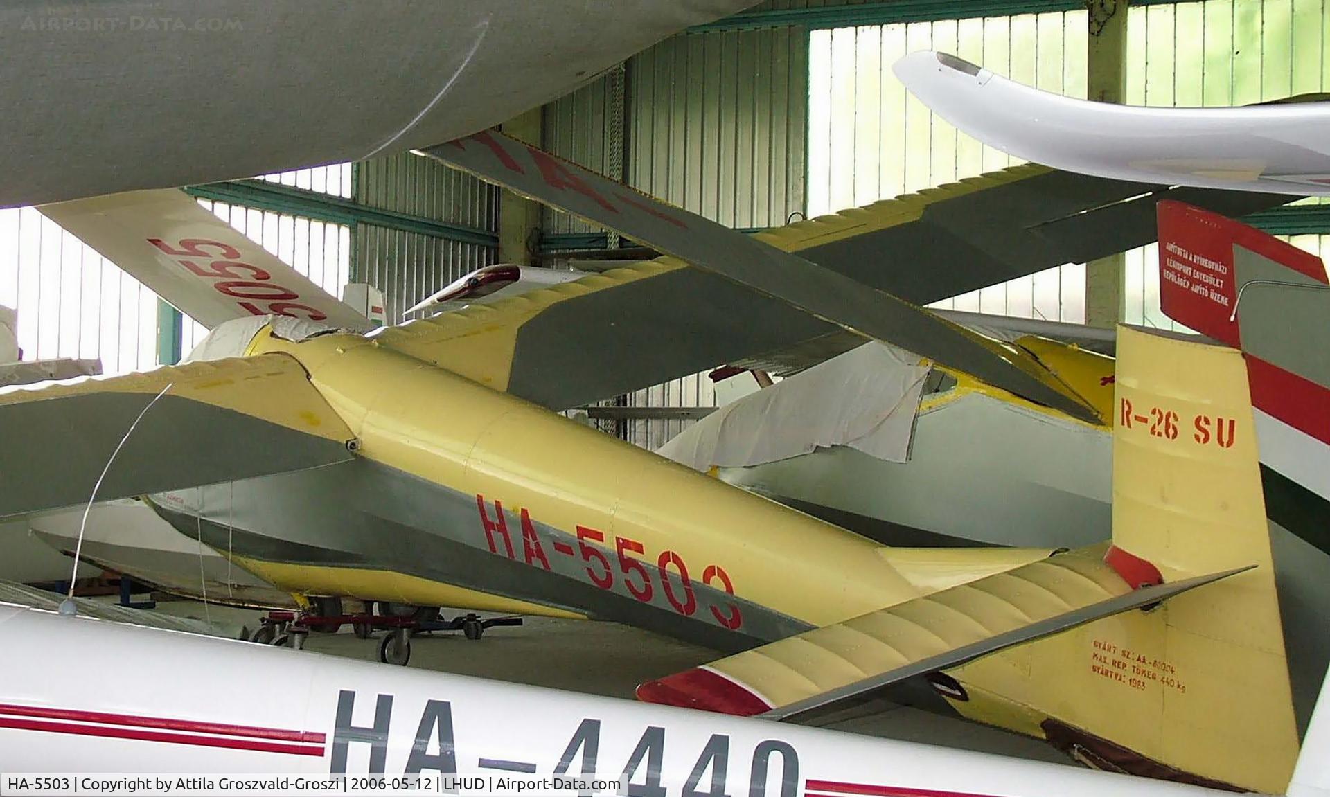 HA-5503, 1983 Rubik R-26SU Góbé 82 C/N AA800004, Szeged Airport, Hungary