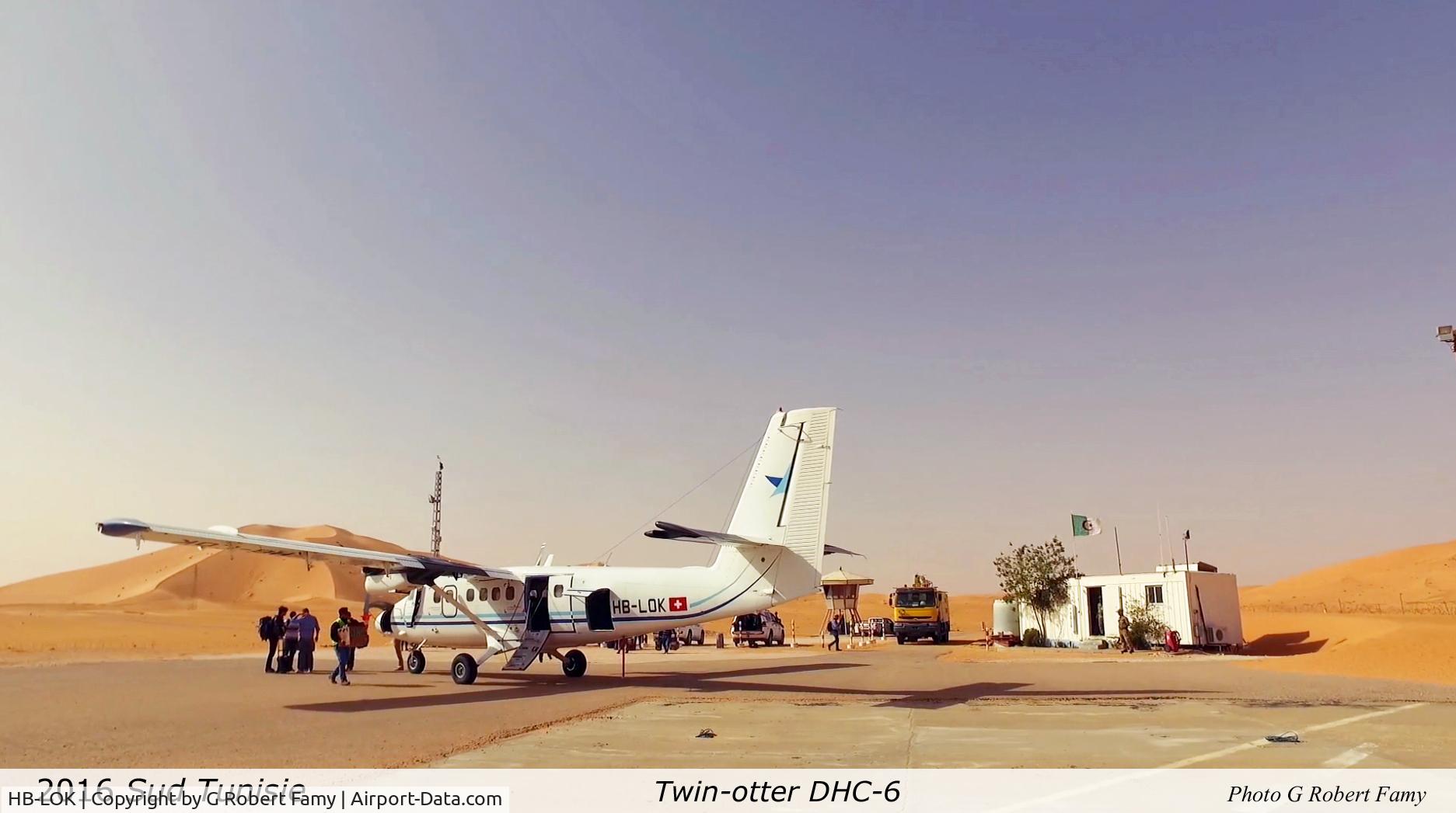 HB-LOK, 1980 De Havilland Canada DHC-6-300 Twin Otter C/N 658, Supplier of a geophisical Survey ( contractor :CGG Compagnie Générale de Géophysique)) bounder of Algeria and Tunisia
