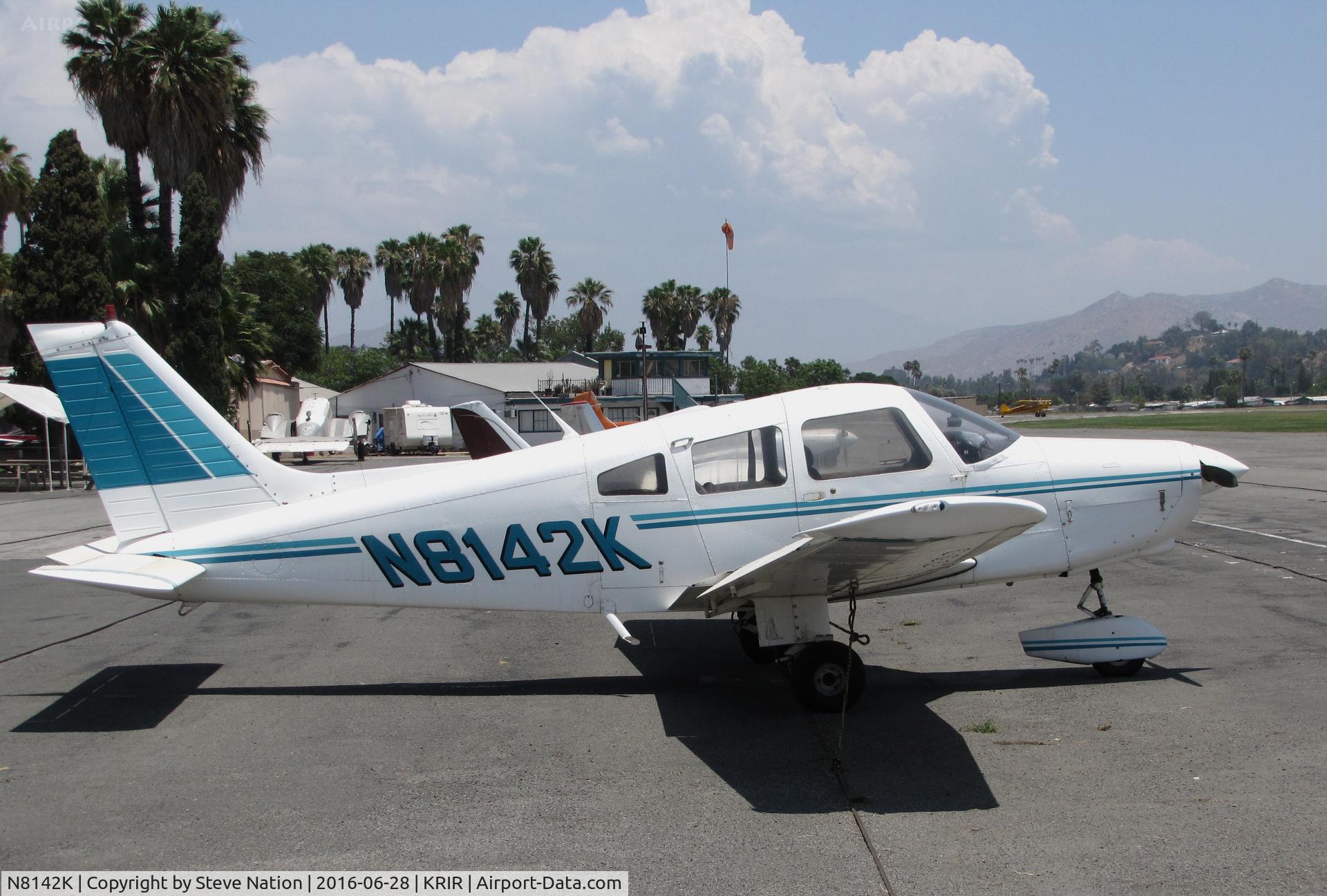 N8142K, 1982 Piper PA-28-161 C/N 28-8216120, All-American Aviation (Colton, CA) 1982 Piper PA-28-161 on visitor's ramp @ Flabob Airport, Riverside, CA