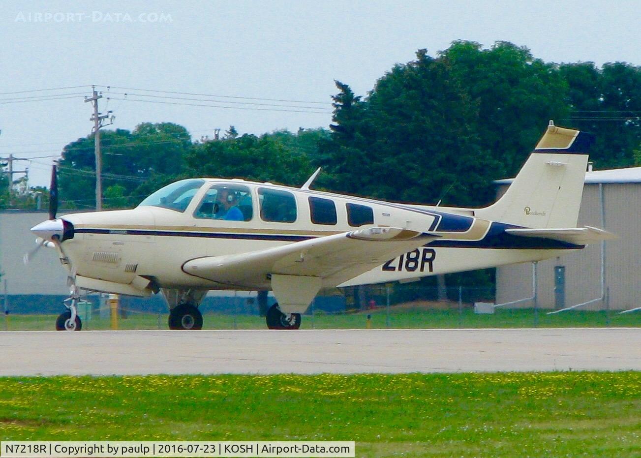 N7218R, 1974 Beech A36 Bonanza 36 C/N E-616, At Oshkosh.