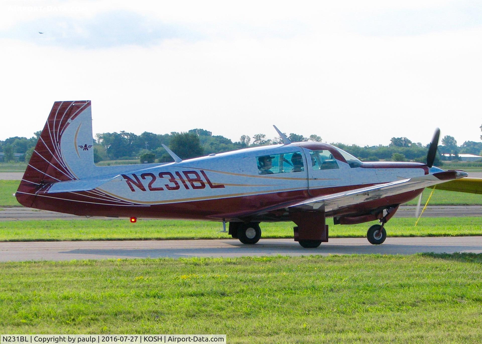 N231BL, 1979 Mooney M20K C/N 25-0117, At Oshkosh.