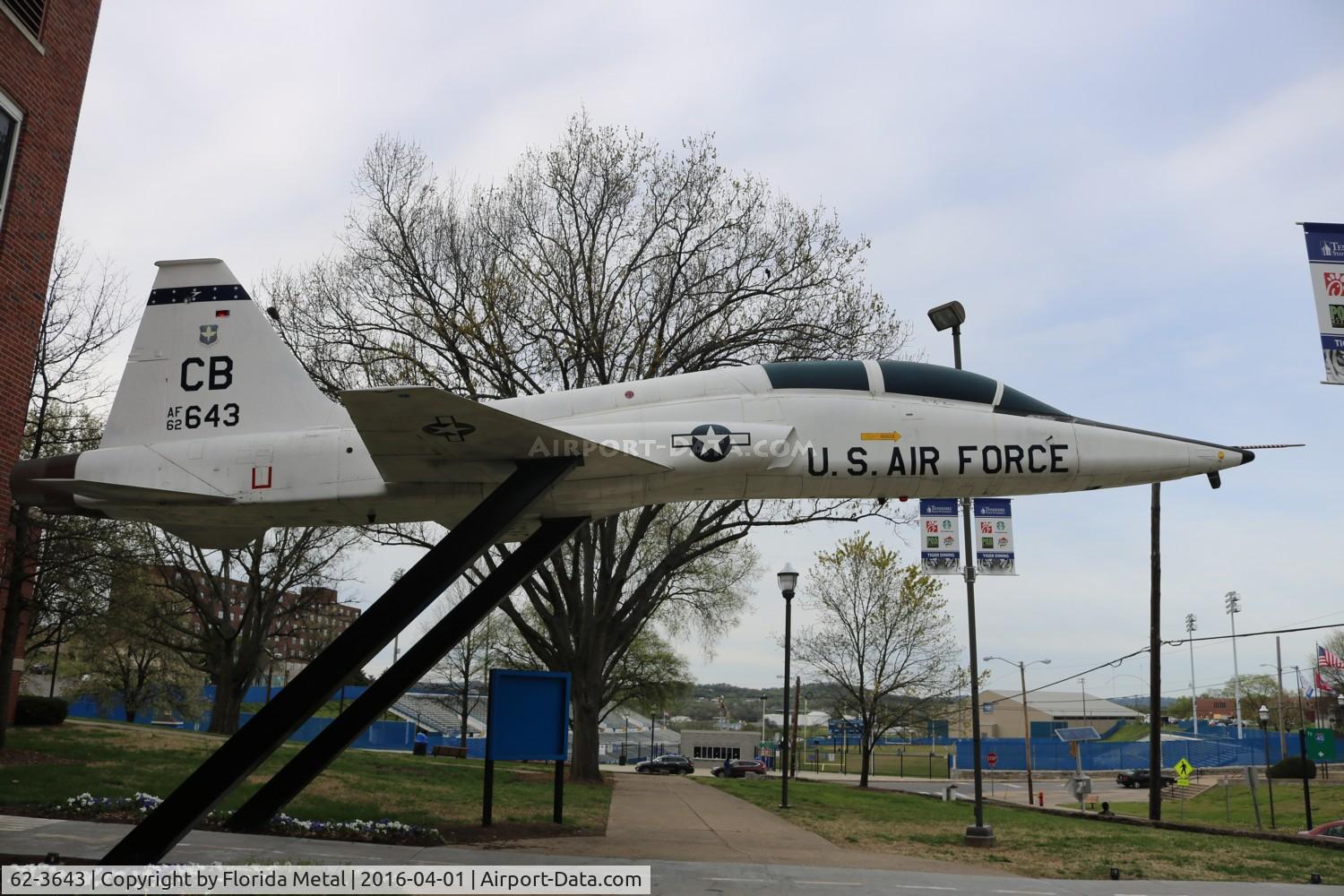 62-3643, 1962 Northrop T-38A Talon C/N N.5346, T-38A at Vanderbilt University Nashville TN