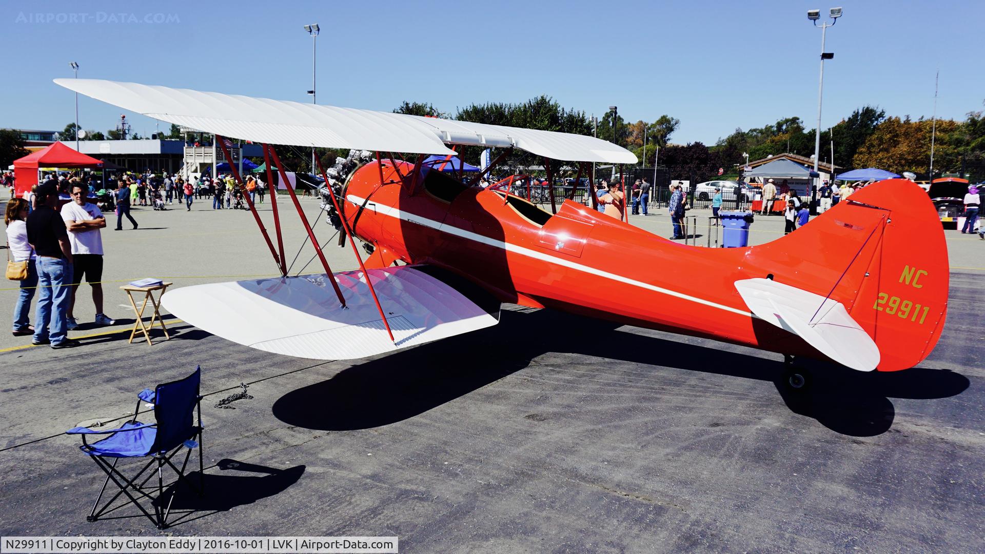 N29911, 1940 Waco UPF-7 C/N 5408, Livermore Airport 2016