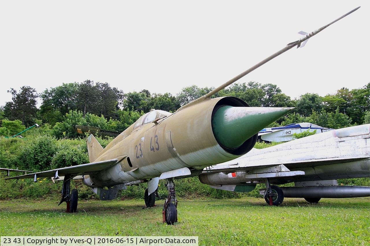 23 43, Mikoyan-Gurevich MiG-21MF C/N 96001091, Mikoyan-Gurevich MiG-21MF, Preserved at Savigny-Les Beaune Museum