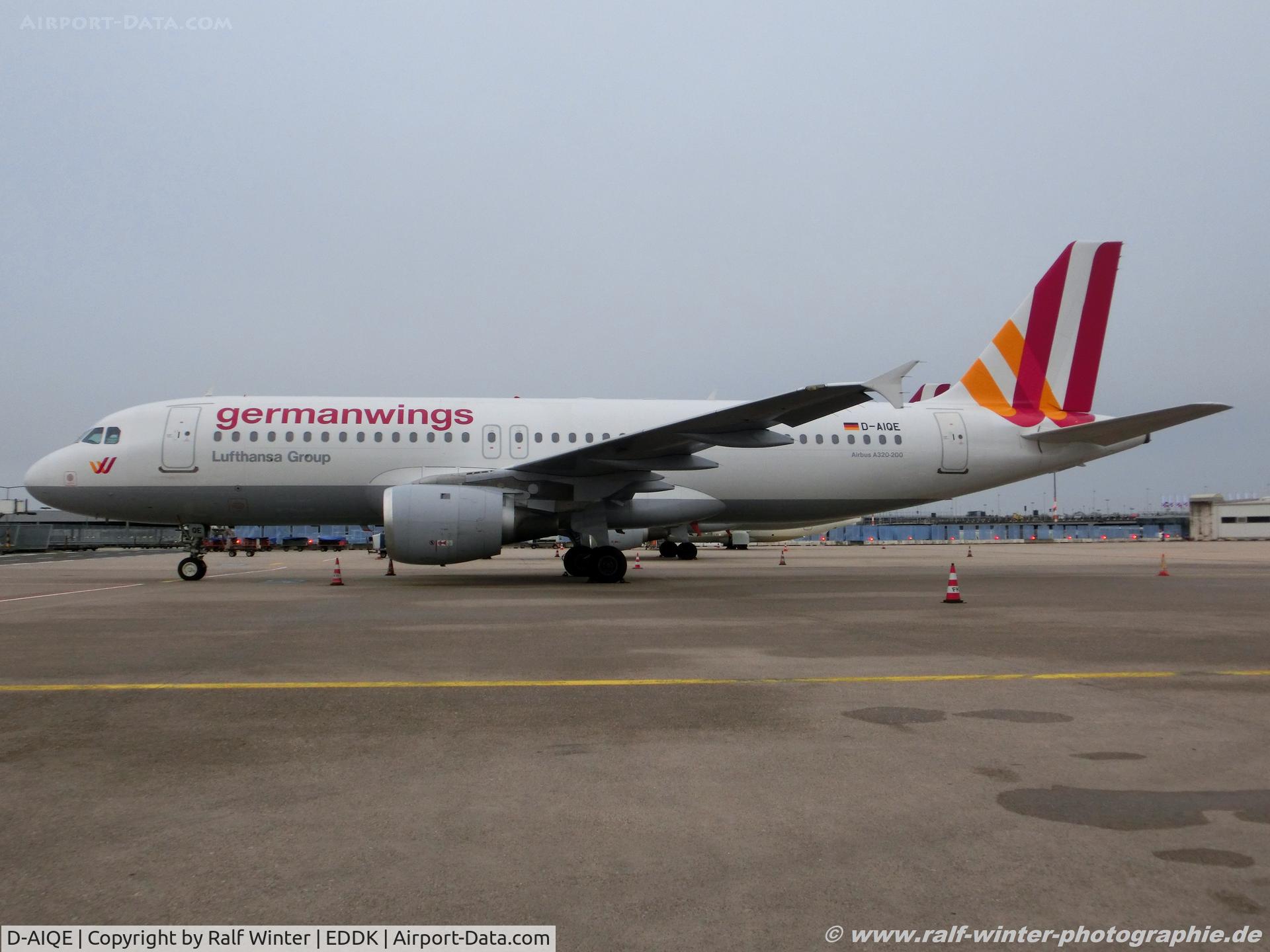 D-AIQE, 1991 Airbus A320-211 C/N 0209, Airbus A320-211 - 4U GWI Germanwings ex. Lufthansa 'Gera' - 209 - D-AIQE - CGN