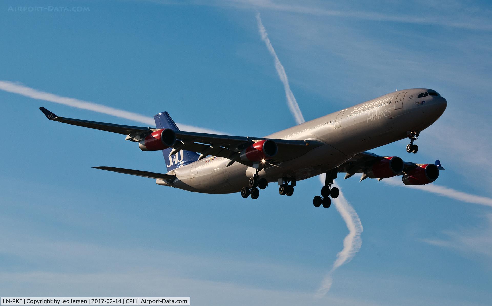 LN-RKF, 2001 Airbus A340-313X C/N 413, Copenhagen 14.2.2017