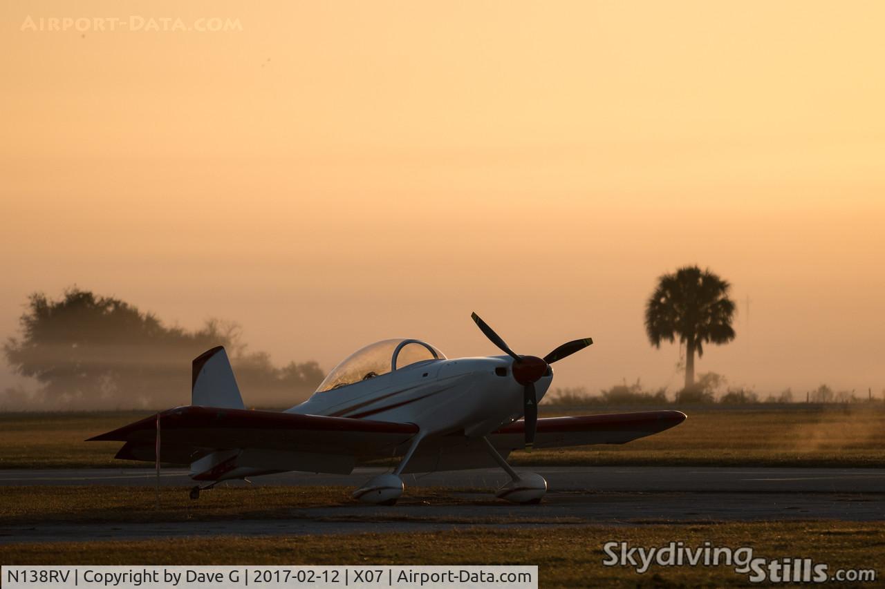 N138RV, Vans RV-8 C/N 82024, Sunrise at Lake Wales, FL