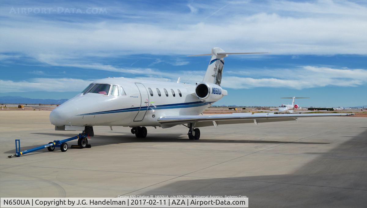 N650UA, 1996 Cessna 650 Citation VII C/N 650-7065, At Citation maintenance facility.