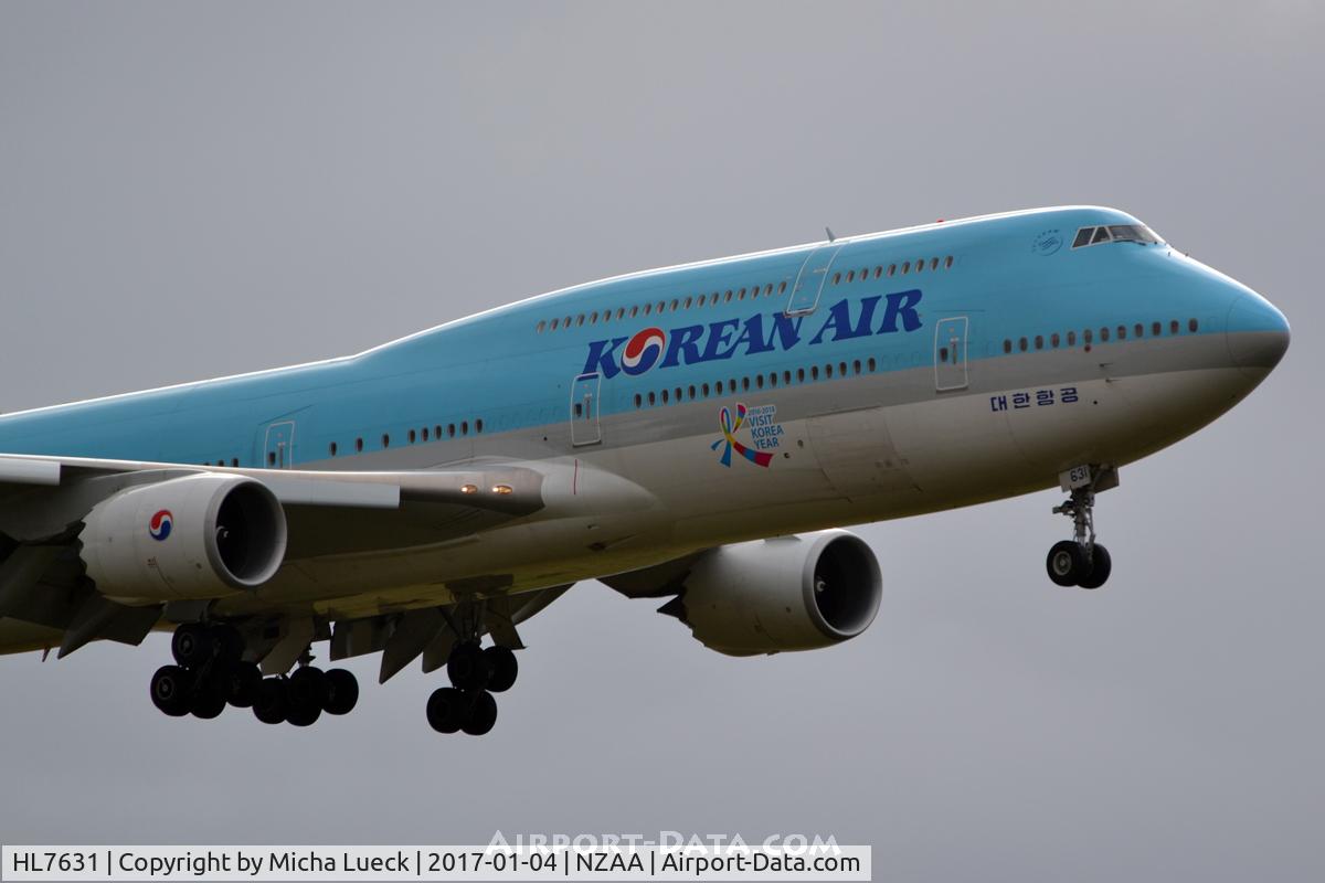 HL7631, 2015 Boeing 747-8B5 C/N 40906, At Auckland