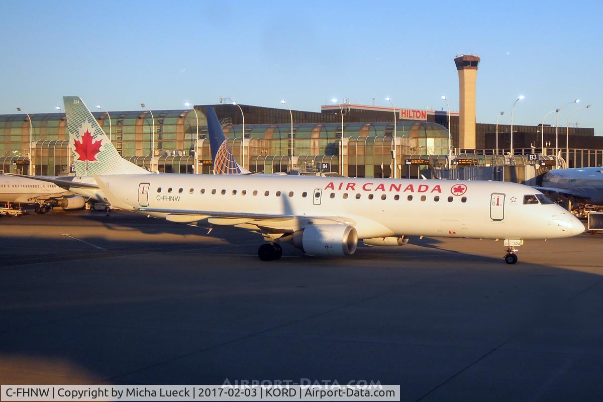 C-FHNW, 2007 Embraer 190AR (ERJ-190-100IGW) C/N 19000077, At O'Hare