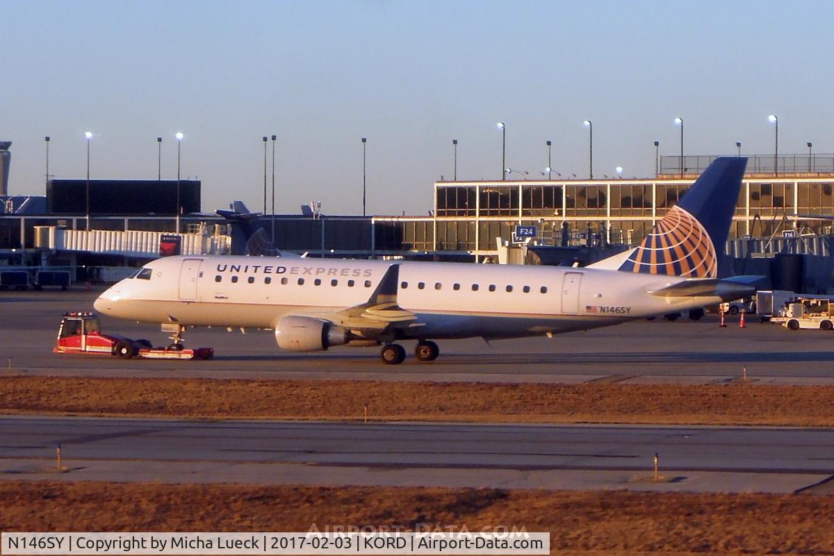 N146SY, 2015 Embraer 175LR (ERJ-170-200LR) C/N 17000491, At O'Hare