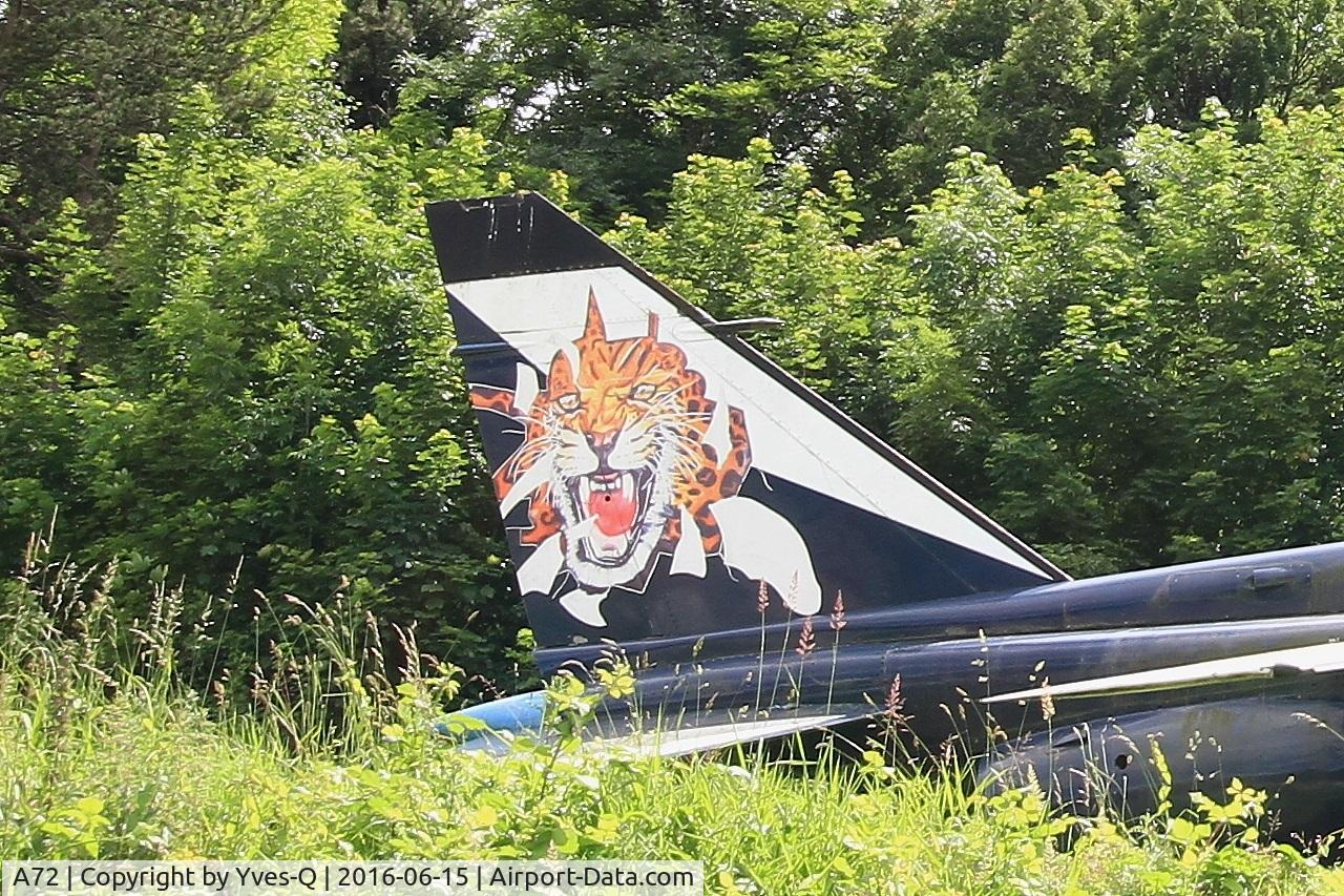 A72, Sepecat Jaguar A C/N A72, Sepecat Jaguar A, Close view of tail, Preserved at Savigny-Les Beaune Museum